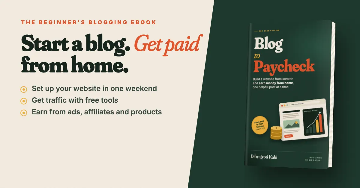 Blog to Paycheck ebook by Dibyajyoti Kabi