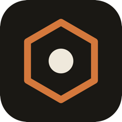 Model Hub menu bar icon, a terracotta hexagon with a cream node in the centre